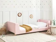 Kids Bed Boucle LAYE 90 x 200 cm (EU Single) Pink_962100