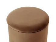Puf ze schowkiem WENONA Welur Ciemnobrązowy_1026301