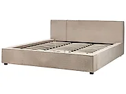 Lit avec sommier Bouclé MIRANDE 180 x 200 cm Taupe_1178976