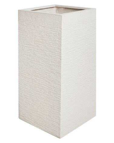 Cache-pot en fibre d'argile beige clair 33 x 33 x 70 cm DION