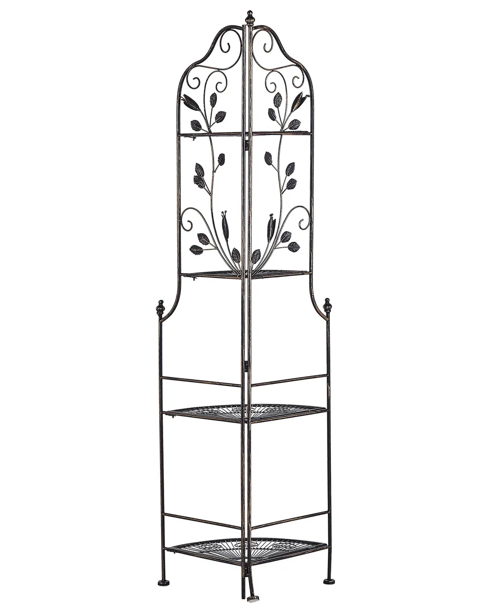 Regał narożny SIDERNO 35 cm 158 cm Metal Czarny_791376