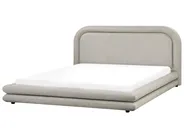 Bed Faux Linen LAVARDENS 180 x 200 cm (EU Super King) Taupe_970953
