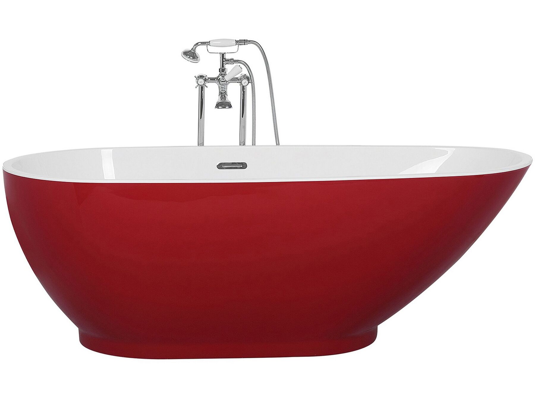 Banheira autónoma em acrílico vermelho e branco 173 x 82 cm GUIANA_717544