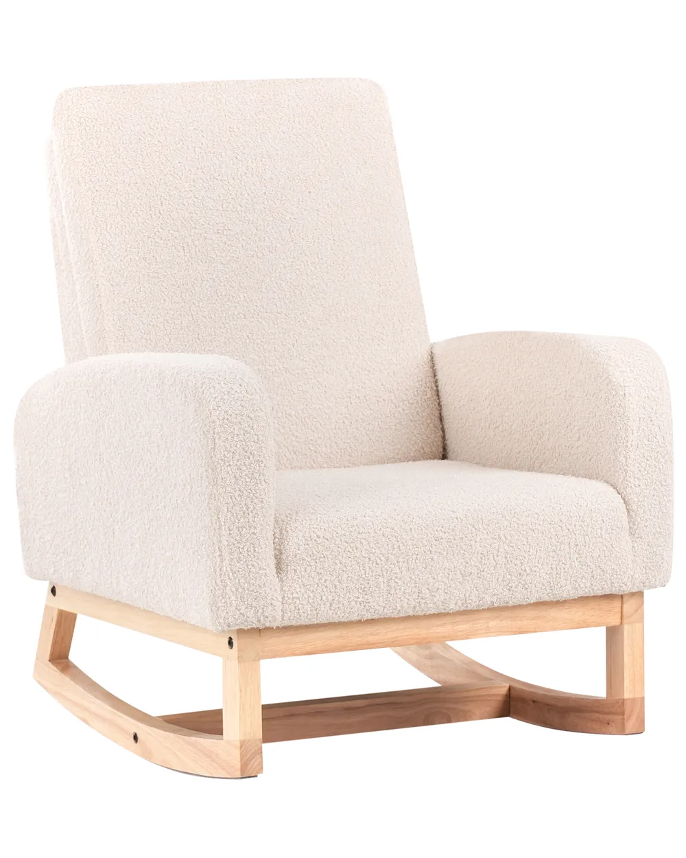 Sedia a dondolo per bambini NORBY Bouclé Beige chiaro_989225