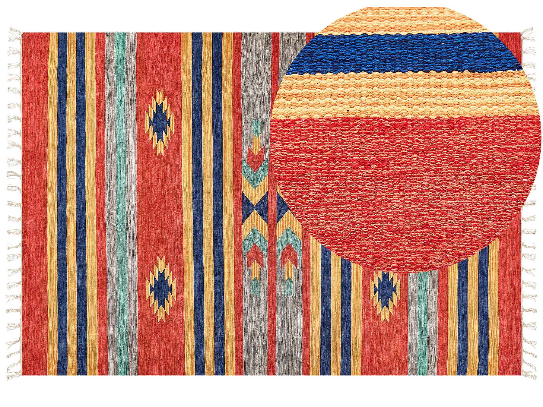 Tapis kilim en coton 200 x 300 cm multicolore HATIS_869537