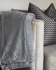 Blanket SAITLER 150 x 200 cm Light Grey_975287