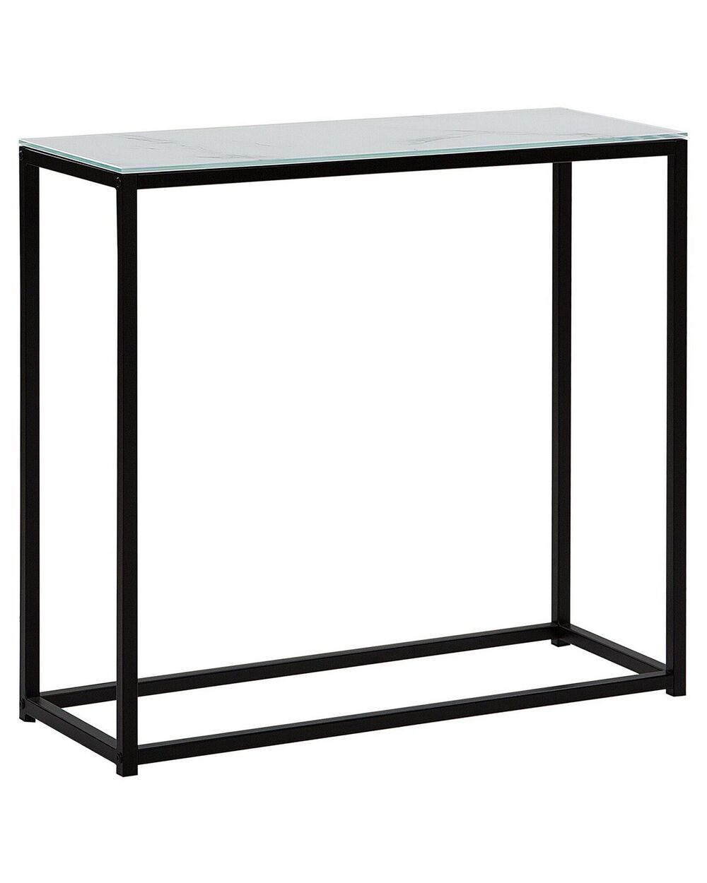 Consola DELANO Vidrio templado Mármol/Negro