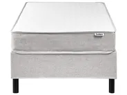 Divan Bed without Headboard Fabric COUNTESS 90 x 200 cm (EU Single) Light Grey_1054350