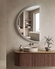 LED Bathroom Mirror BEZONS 49 cm 80 cm Silver_1178560