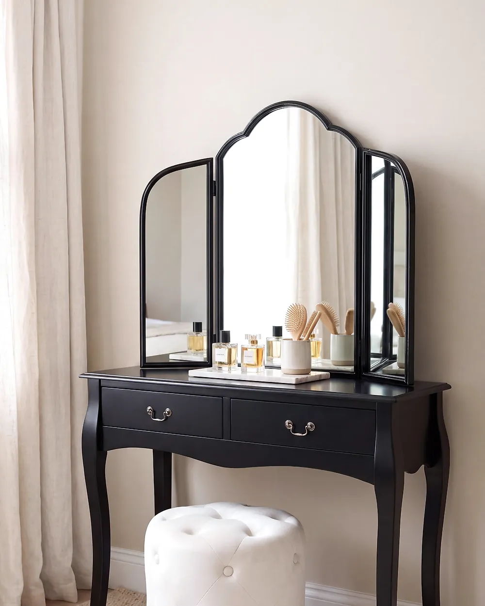 Dressing Table Mirror SAVILLY Black
