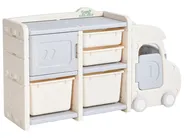 Toy Storage Organiser BULLI Truck 67 cm Beige_1123516