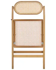 Set of 2 Dining Chairs Folding ORAISON Bamboo Wood Brown_1048931