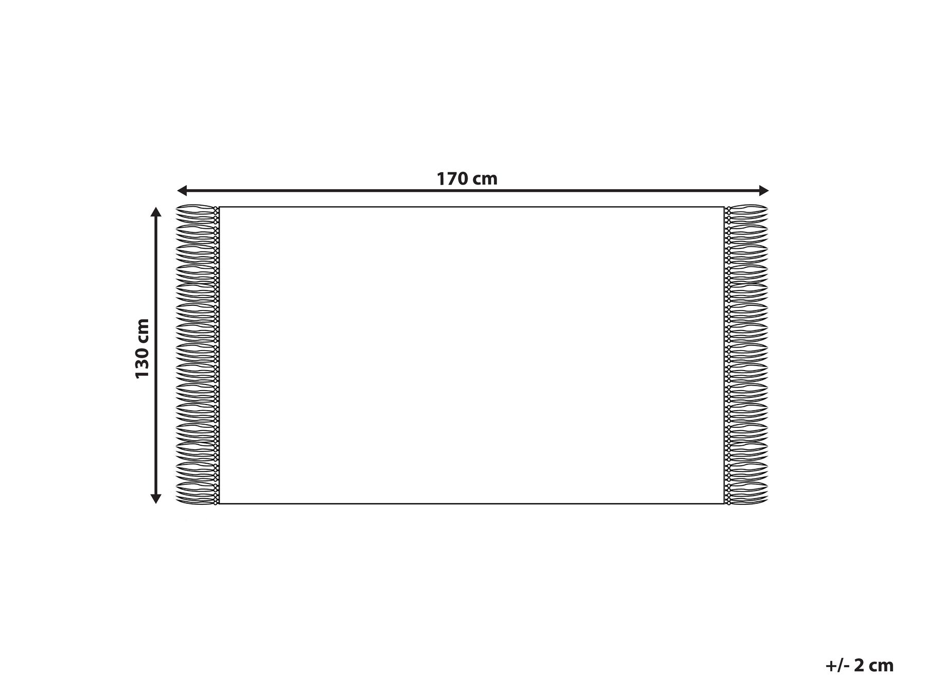 Blanket 130 x 170 cm Blue and White HAPREK_834471