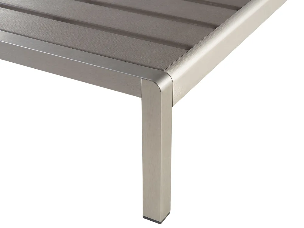 Sun Lounger NARDO Reclining Metal Grey_449566