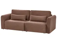 Sofa rozkładana dla 3 osób VAXHOLM ze schowkiem Boucle Brązowy_1026755