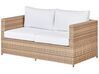 Left Hand 4 Seater PE Rattan Garden Corner Sofa Set Off-White AVOLA_929690