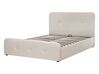 Lit double en tissu beige avec coffre 140 x 200 cm RENNES_702931