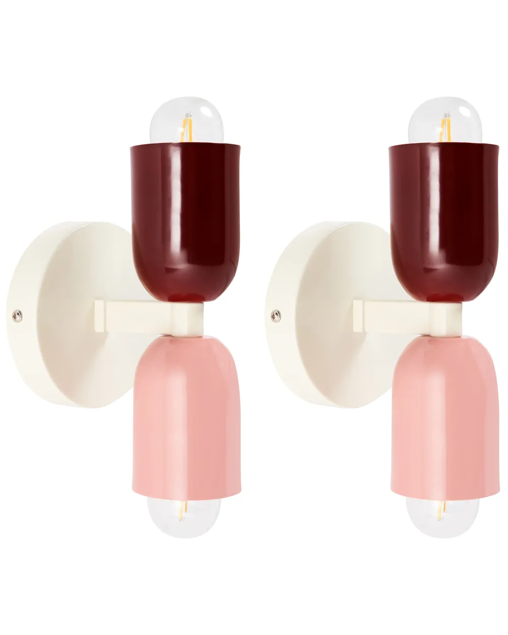 Zestaw 2 lamp ściennych TOPI Metal Kolorowy