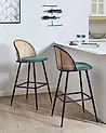 Set of 2 Bar Chairs CORNELL Metal Green