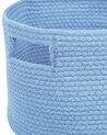 Lot de 2 paniers en coton bleu ⌀ 30 cm CHINIOT_840481