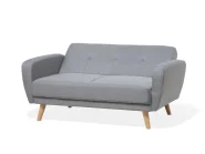 Sofa Bed 2 Seater FLORLI Fabric Light Grey_704581