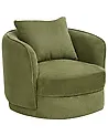 Swivel Armchair ANDALEN Fabric Green