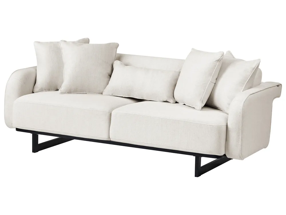 Sofa 3 Seater SVANEK Fabric Off-White_1061527