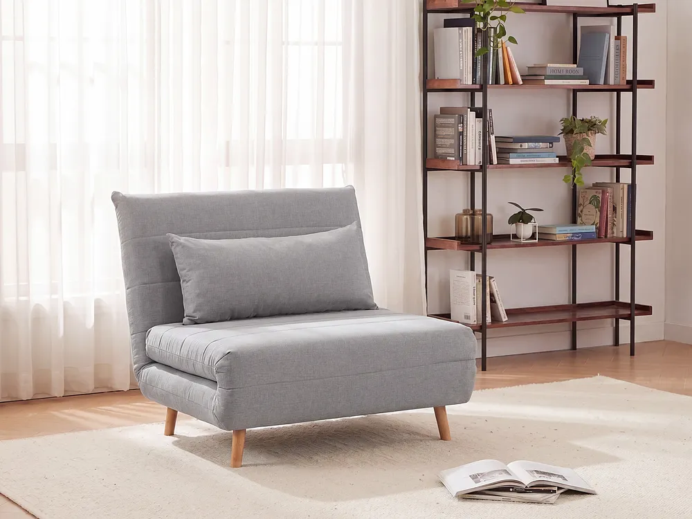Sofa rozkładana jednoosobowa SETTEN Jasnoszary_1153730
