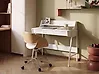 Home Office Desk with Hutch BROXTON 77 cm x 46 cm White