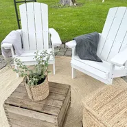 Sedia da giardino ADIRONDACK Bianco_804626