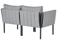 Garden Lounge Set with Table 5 Seater SKALA Metal Dark Grey_934679