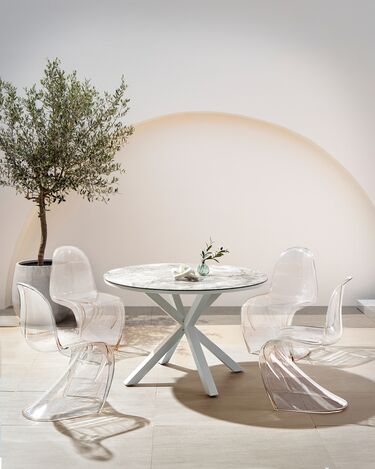 Set of 4 Dining Chairs Transparent VASIA