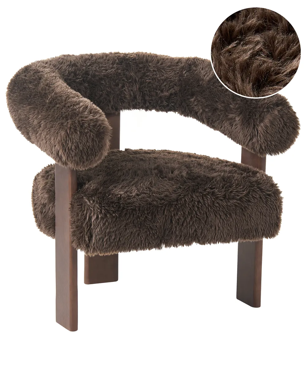 Fauteuil ILBRO Nepbont Donkerbruin