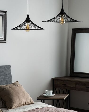 Metal Pendant Lamp Black GIONA