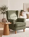 Wingback Chair ABSON Corduroy Green