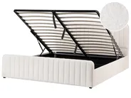 Ottoman Bed LUNAN Boucle White 180 x 200 cm (EU Super King)_1048377