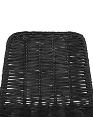Set of 2 Bar Chairs CASSITA Rattan Black_760415