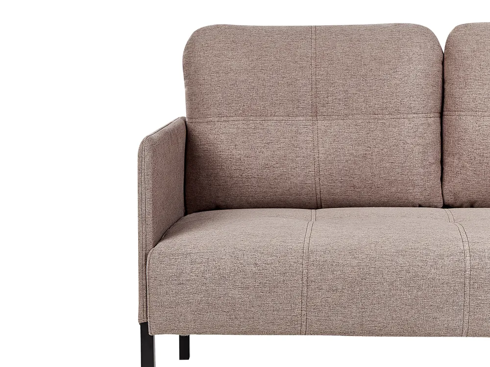 Sofa 2 Seater LAHTI Fabric Light Brown_930584