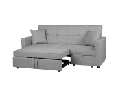 Divano letto 3 posti GLOMMA Tessuto Grigio chiaro_718045