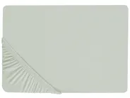 Prześcieradło z gumką JANBU 90 x 200 cm Bawełna Jasnozielony_845516