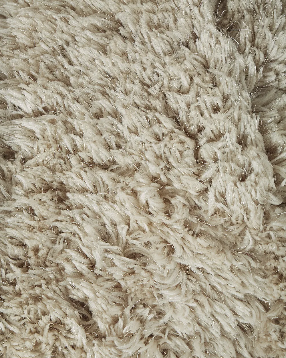 Alfombra de pelo largo CIDE Beige 140 x 200 cm_1149679