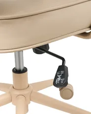 Desk Chair PARAMUS Faux Leather Beige_1007074