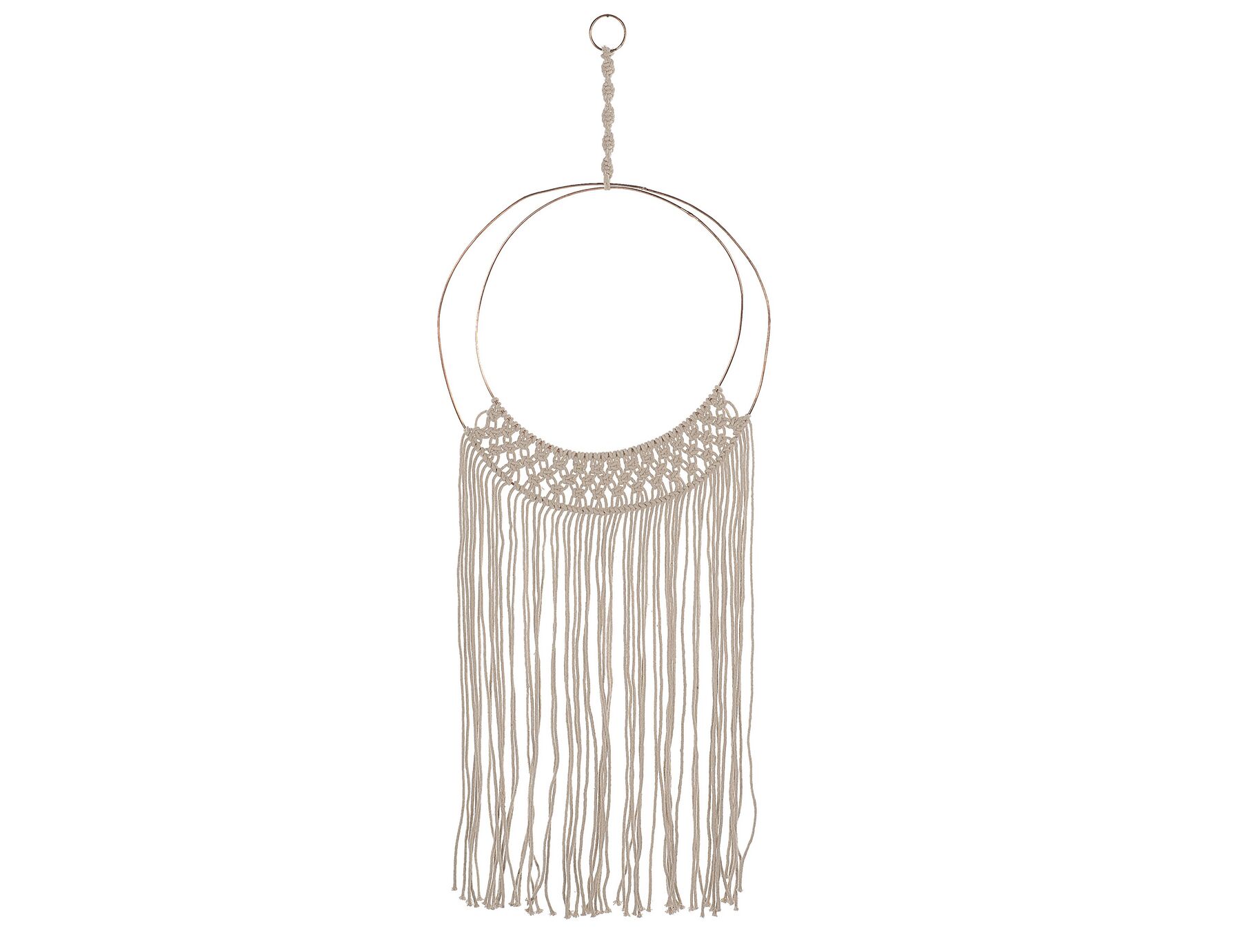 Cotton Macramé Wall Hanging Beige ALUVA_754763