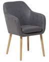 Jedálenská stolička z umelej kože sivá YORKVILLE_693065