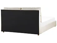 Letto contenitore BATILLY Velluto Beige chiaro 160 x 200 cm_830109