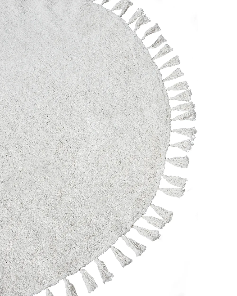 Rug MITSOBI White ø 120 cm Cotton_1065184