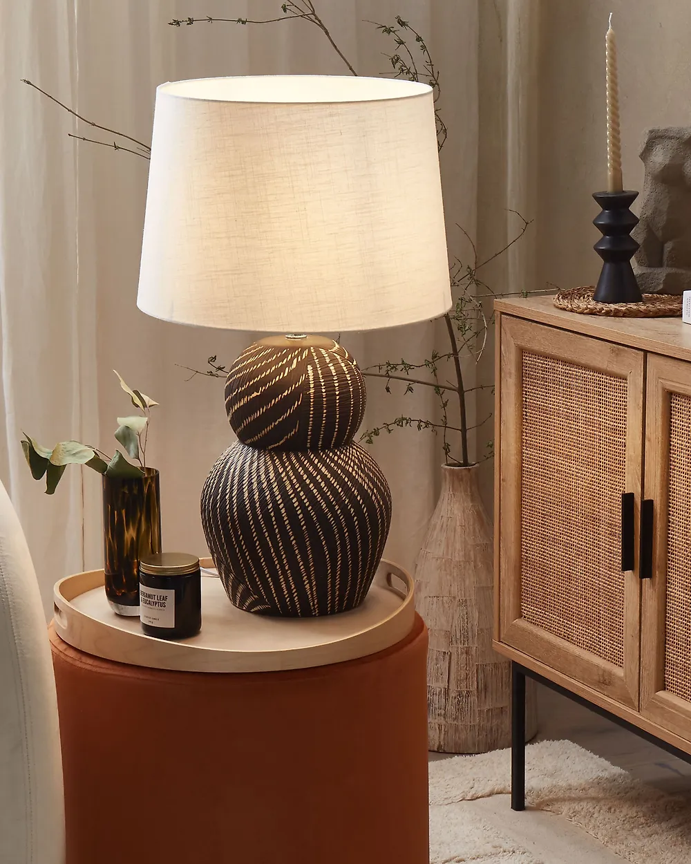Table Lamp GUAPORE Ceramic Black_1171934