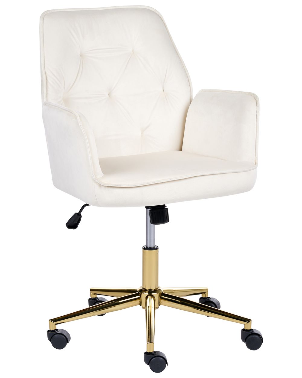 Desk Chair CELARA Velvet White