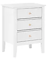 3 Drawer Bedside Table ASSISI White