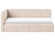 Daybed Fabric JACOU 90 x 200 cm (EU Single) with Storage Left Hand Light Beige_1092700